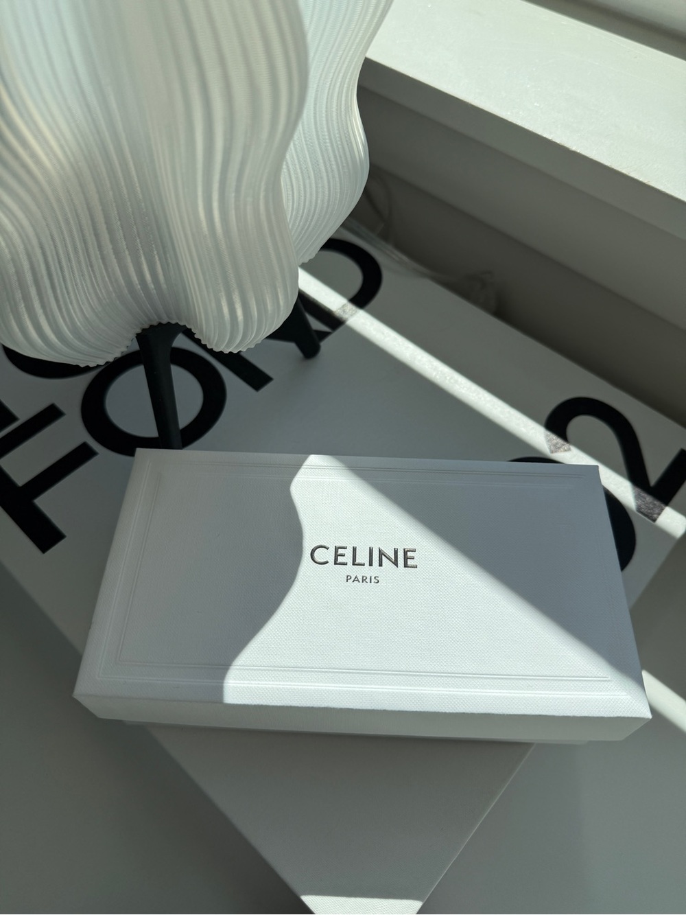 Celine Black Oval Acetate Sunglasses with Gold Triomphe Detail - Picture 5 of 5